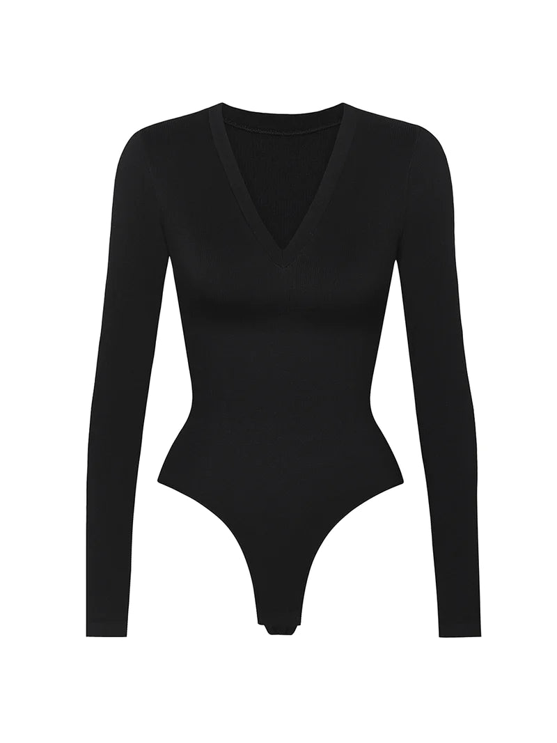 V-Neck Thong Body Suit