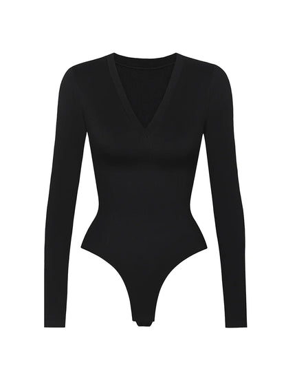 V-Neck Thong Body Suit