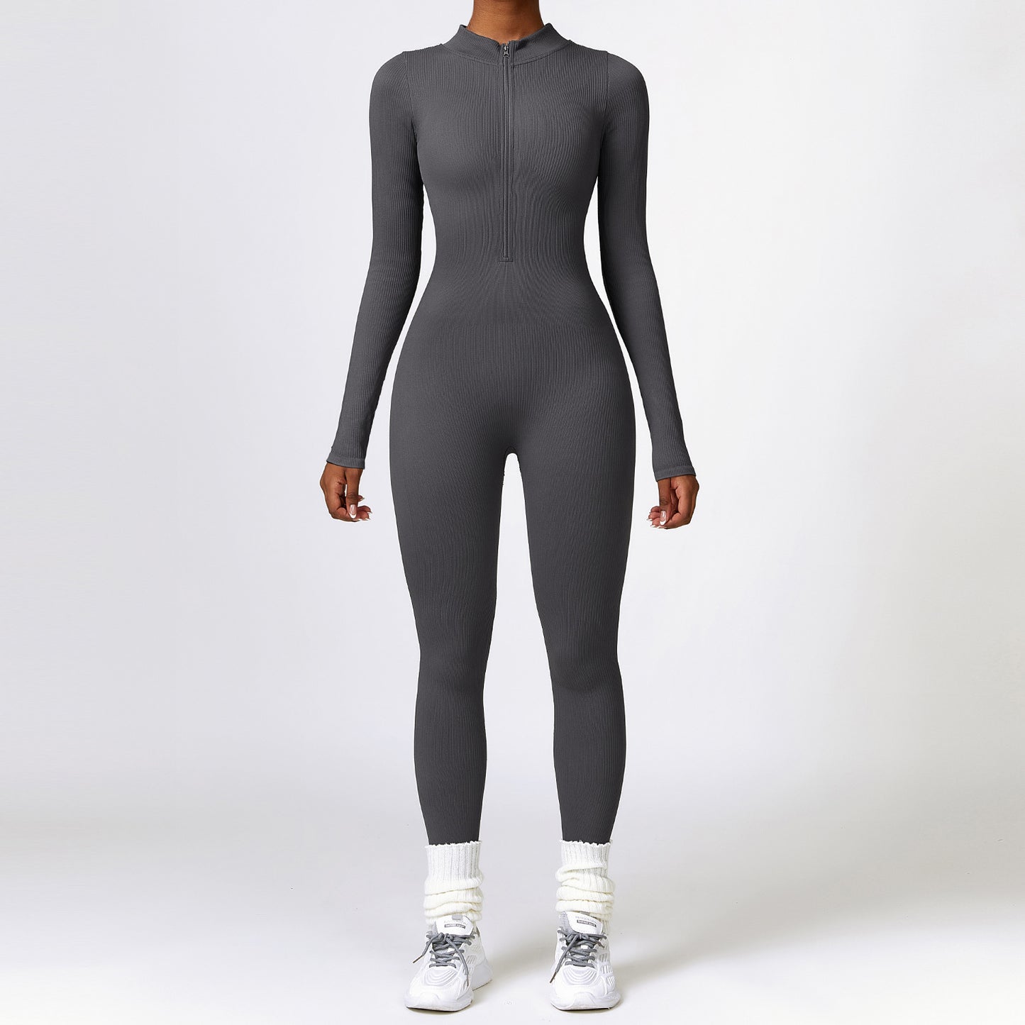 Slim Zip-up Jumpsuit