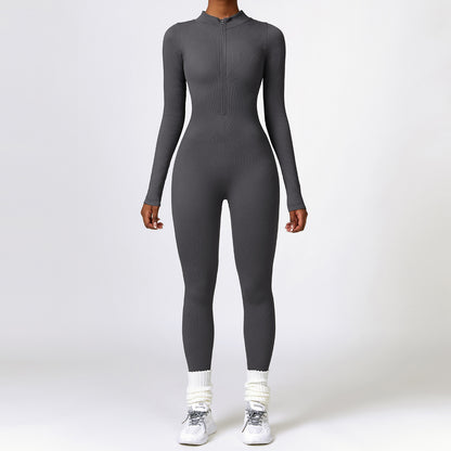 Slim Zip-up Jumpsuit