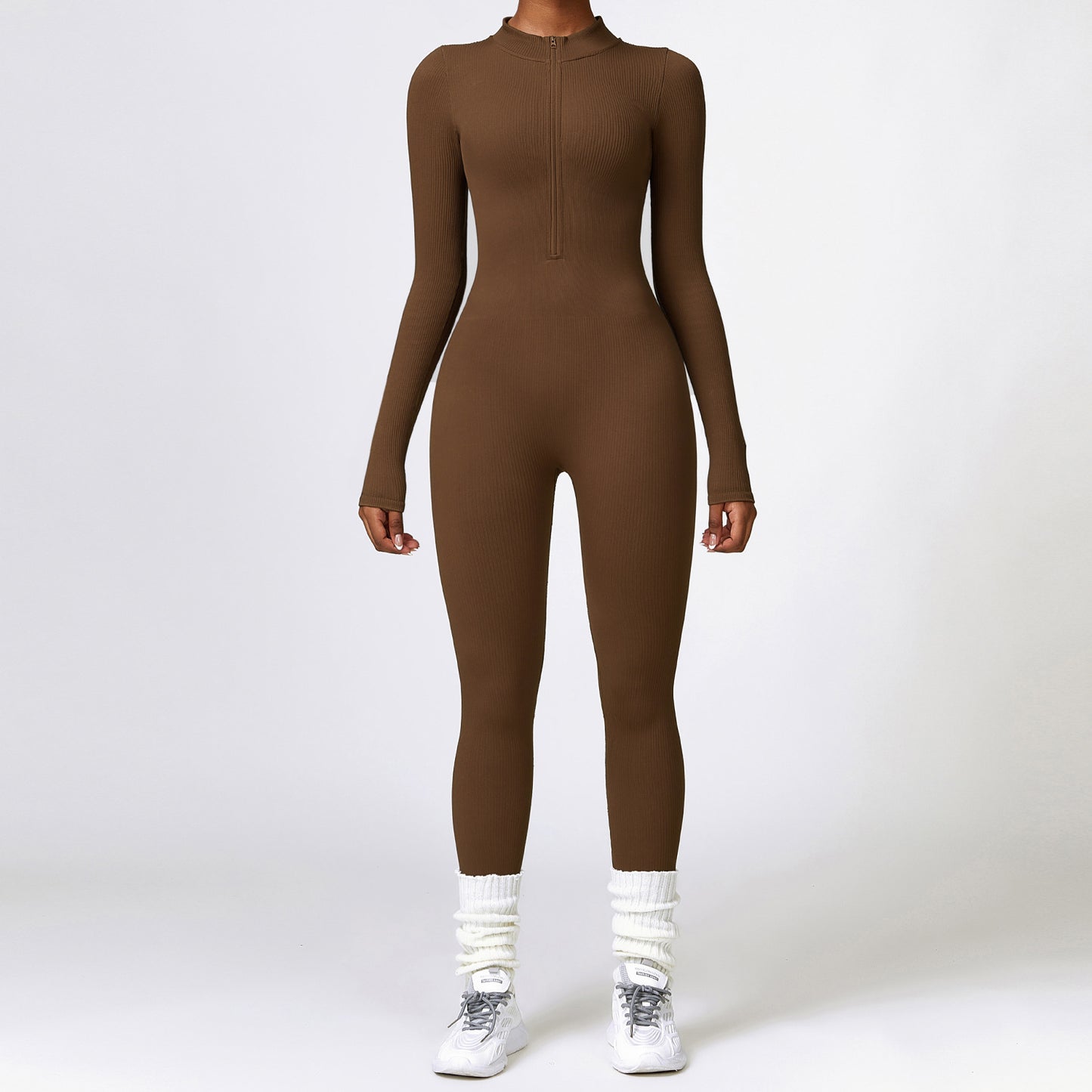 Slim Zip-up Jumpsuit