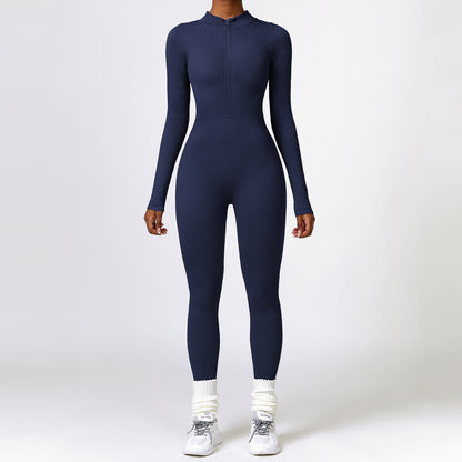Slim Zip-up Jumpsuit