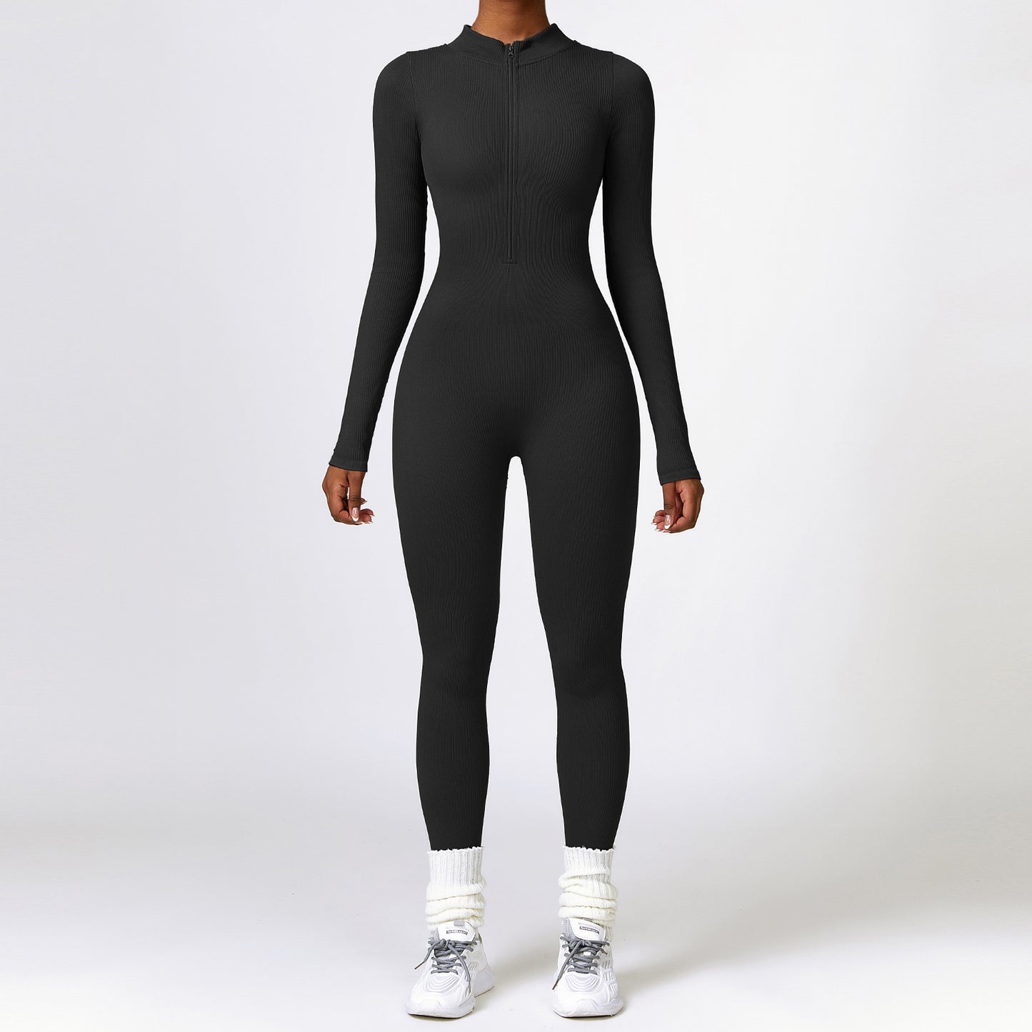 Slim Zip-up Jumpsuit