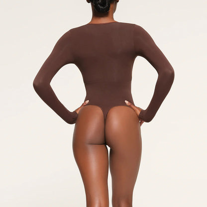 Longlseeve Thong Bodysuit