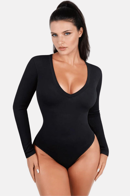 V-Neck Thong Body Suit
